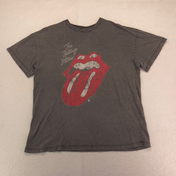 The Rolling Stones Band Crew Neck Short Sleeve T Shirt Mens Size Large L Gray - Picture 2 of 9